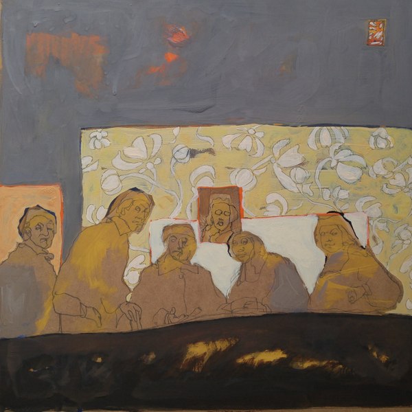 Compagnons - 40x40 - tempera